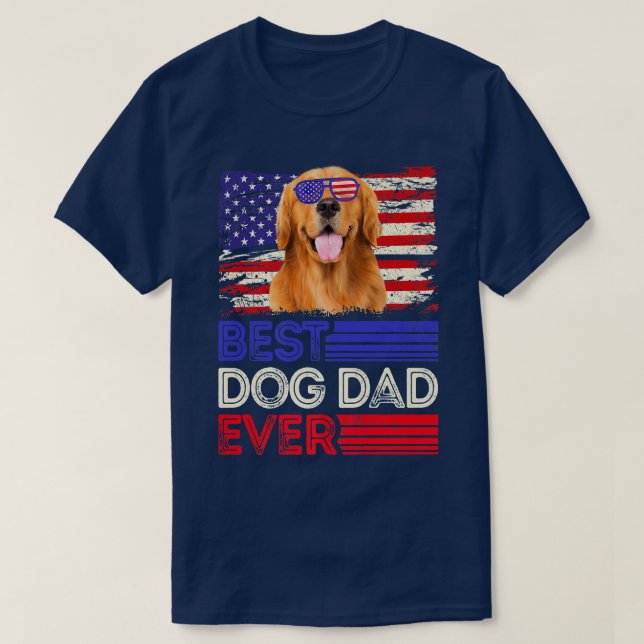 Camiseta Pai De Retriever De Melhor Ouro Da América  (Frente do Design)