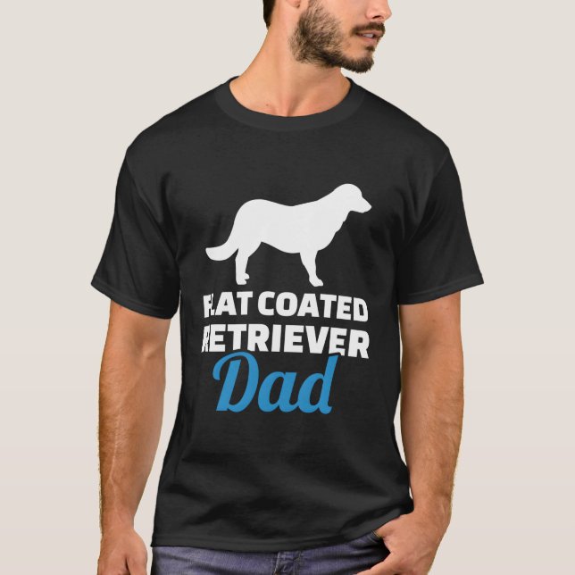 Camiseta Pai de Retriever Revestido Plano (Frente)