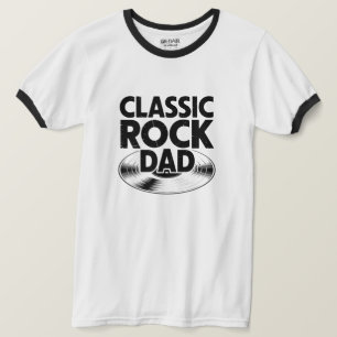 Camiseta Pai de Rock Clássico Ringer Tee - Camisa-T masculi