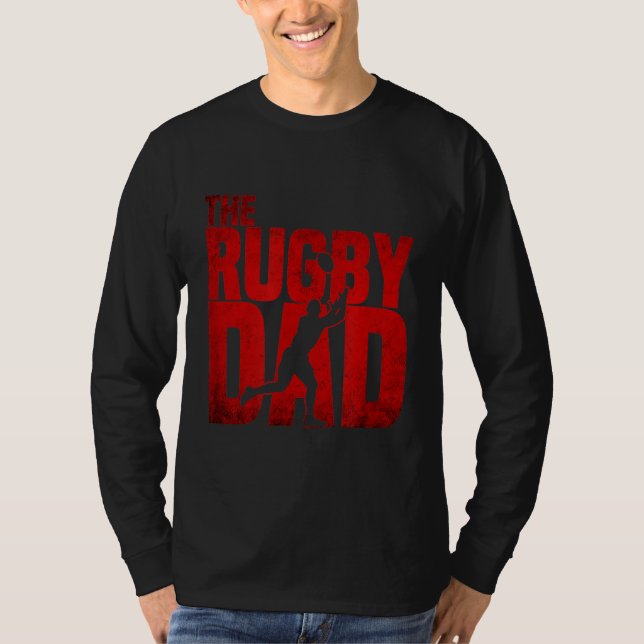 Camiseta Pai de Rugby - Engraçado Presente no Esporte do Di (Frente)