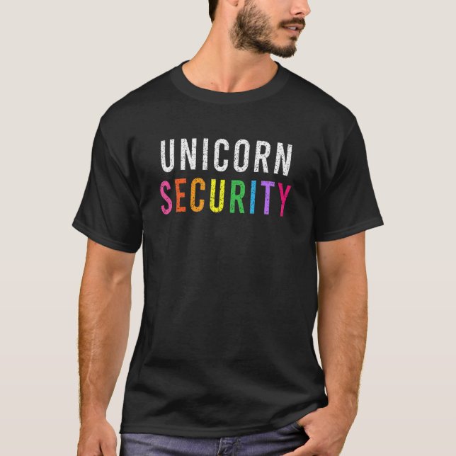 Camiseta Pai de Segurança do Unicórnio Irmão Figurinos do H (Frente)