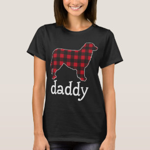 Camiseta Pai de Shepherd australiano Xadrez vermelha Auss