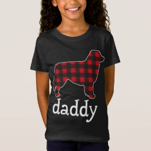 Camiseta Pai de Shepherd australiano Xadrez vermelha Auss