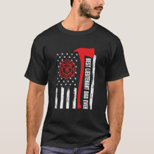 Camiseta Pai de Sinalizador Americano do Red Line Fireman T