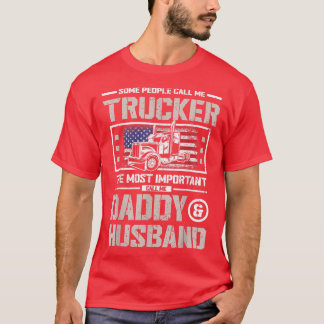 Camiseta Pai de Sinalizador dos EUA ou Trucker