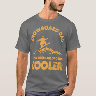 Camiseta Pai de Snowboard Masculino Pai de Esqui Engraçado