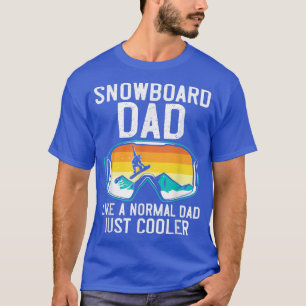Camiseta Pai de Snowboard para Homens Engraçado Pai de Snow