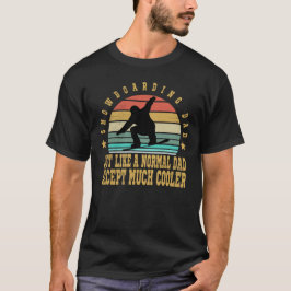 Camiseta Pai De Snowboard Tal Como Um Pai Normal