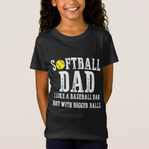 Camiseta Pai de Softball como um Baseball mas com bolas mai