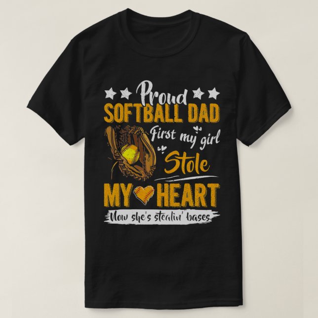 Camiseta Pai De Softball De Pai De Softball Ortopoldo Ortop (Frente do Design)