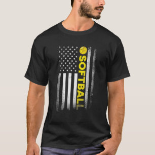 Camiseta Pai de Softball Mãe dos Estados Unidos Roupa de Ba