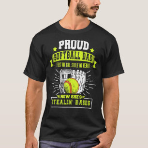 Camiseta Pai De Softball Orgulhoso Com Gordura De Softball 