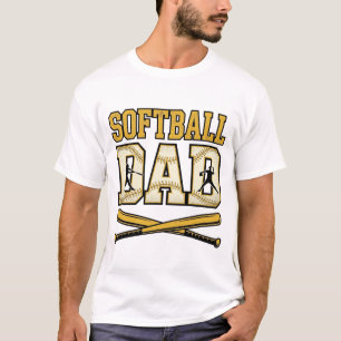 Camiseta Pai de Softbol Vinheta de Engravamento Antiga Gráf