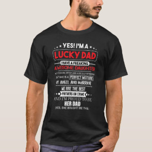 Camiseta Pai de sorte, tenho uma filha incrível, ela é Rua