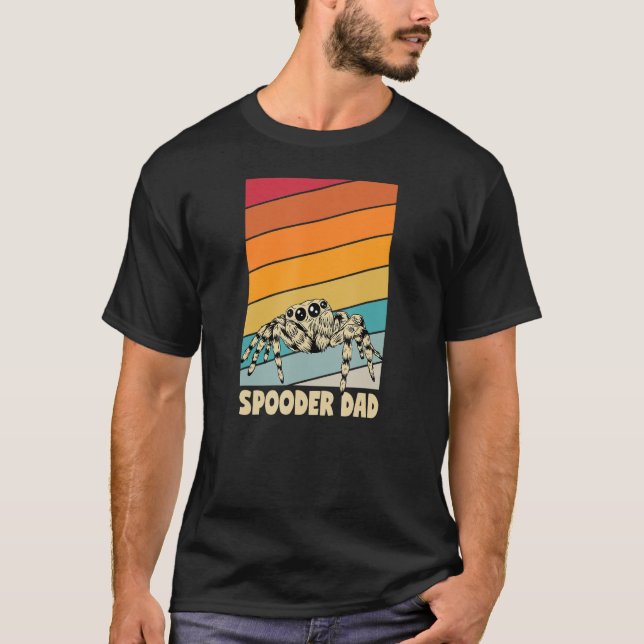 Camiseta Pai de Spooder de Aranha com Pulso de Pet Cortado  (Frente)