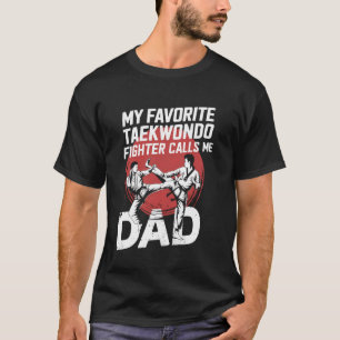 Camiseta Pai de Taekwondo Dia dos Pais Artes Marciais Engr