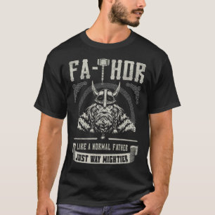 Camiseta Pai de Thor Pai Justo Mais Poderoso Martelo Pais V