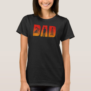 Camiseta Pai de trabalhadores de campos de petróleo nas cos