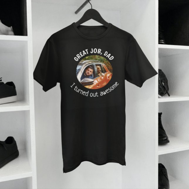Camiseta Pai de trabalho do excelente... Foto personalizada (Criador carregado)