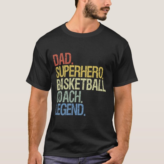 Camiseta Pai de treinador de basquetebol (Frente)