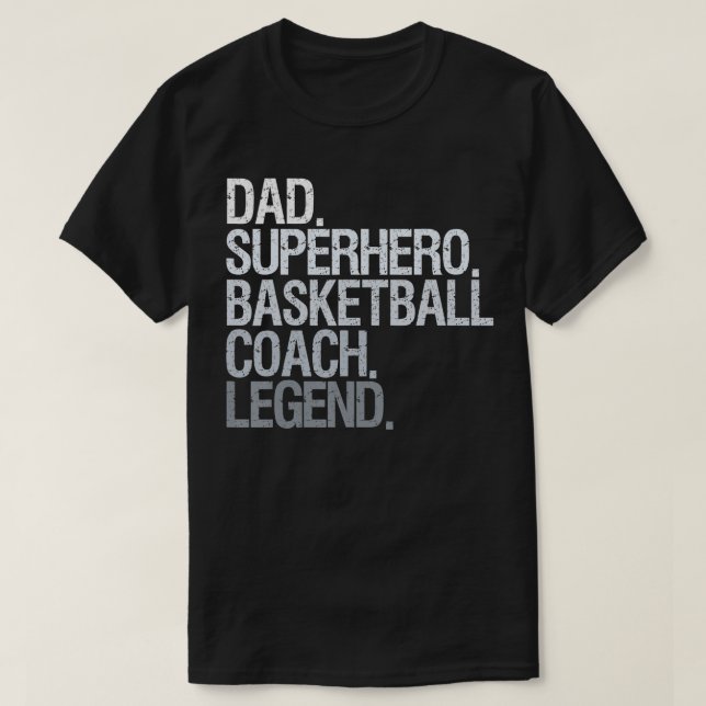 Camiseta Pai de treinador de basquetebol (Frente do Design)