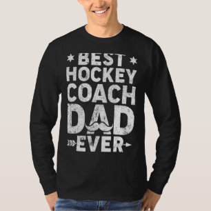 Camiseta Pai de treinador de hóquei de Mens Vintage