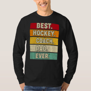 Camiseta Pai De Treinador De Hóquei Em Melhor Retrato Da Vi