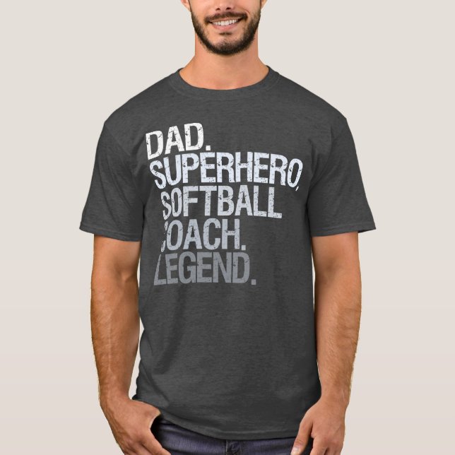 Camiseta Pai de treinador de softball  (Frente)