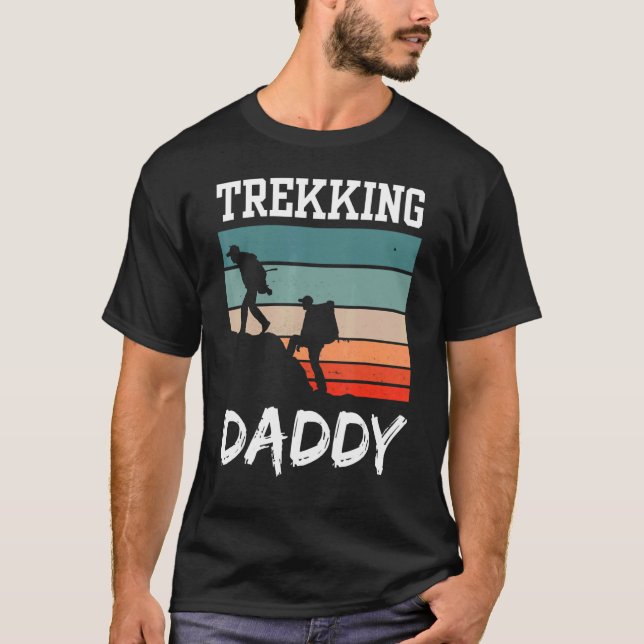Camiseta Pai de Trekking Hobby Hiker Hikes Caminhando Pai P (Frente)