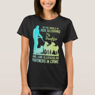Camiseta Pai de trenó puxado por cães Husky Passageiro de t