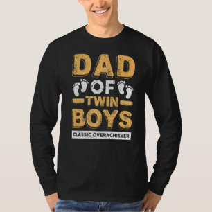 Camiseta Pai De Twin Boys Clássicos Pai Gêmeo Do Superaqued