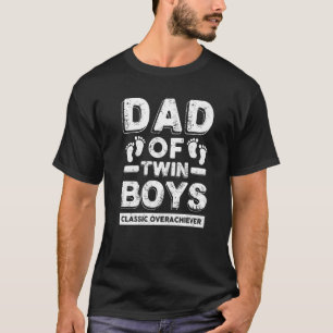 Camiseta Pai De Twin Boys Clássicos Pai Gêmeo Do Superaqued