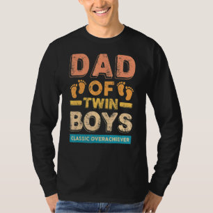 Camiseta Pai De Twin Boys Clássicos Pai Gêmeo Do Superaqued