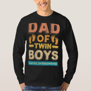 Camiseta Pai De Twin Boys Clássicos Pai Gêmeo Do Superaqued