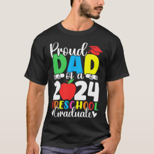 Camiseta Pai De Um Cl De Graduação Do Formando Pré-Escolar