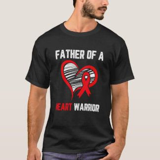 Camiseta Pai de um guerreiro do coração Conscientização sob