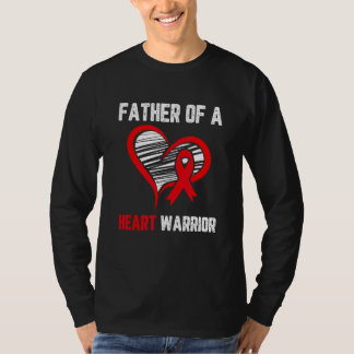 Camiseta Pai de um guerreiro do coração Conscientização sob