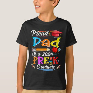 Camiseta Pai De Um Lover Da Família Funny De Formando Pré-K