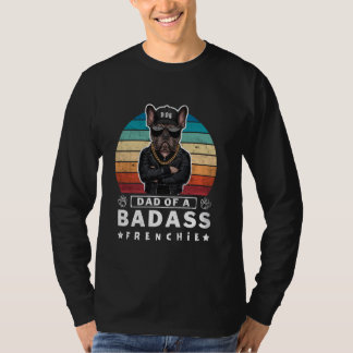 Camiseta Pai de um MauAss Frenchie Bulldog Mischievous Engr