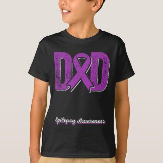 Camiseta Pai De Um Suporte De Fita Roxa Para Pais De Epilep