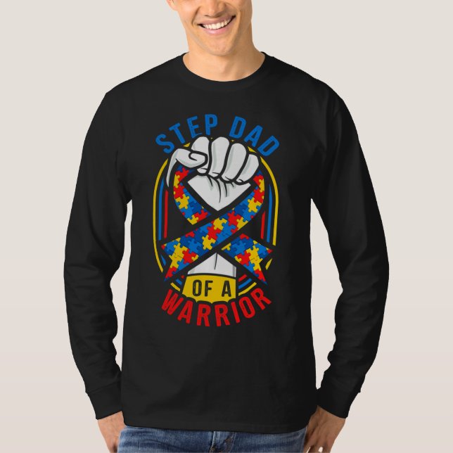 Camiseta Pai De Uma Combinação De Consciência Do Autismo Do (Frente)