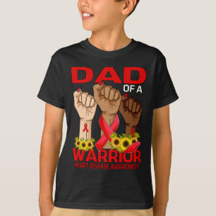Camiseta Pai De Uma Doença Cardíaca Guerreira Sensibilizaçã