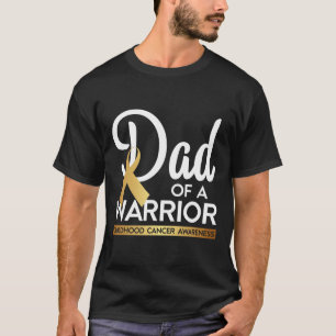Camiseta Pai De Uma Fita Dourada De Cancer De Infância
