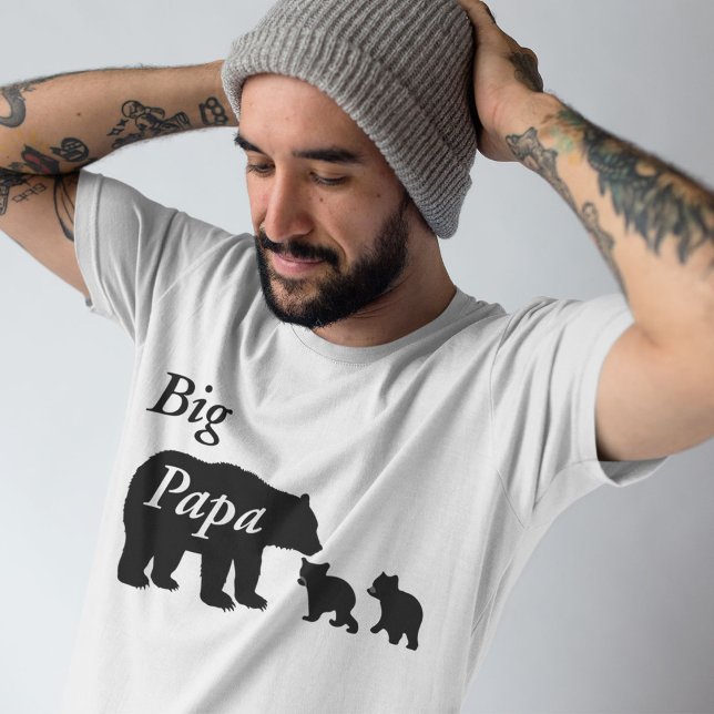 Camiseta Pai de Urso da Família Papá Engraçado (Criador carregado)
