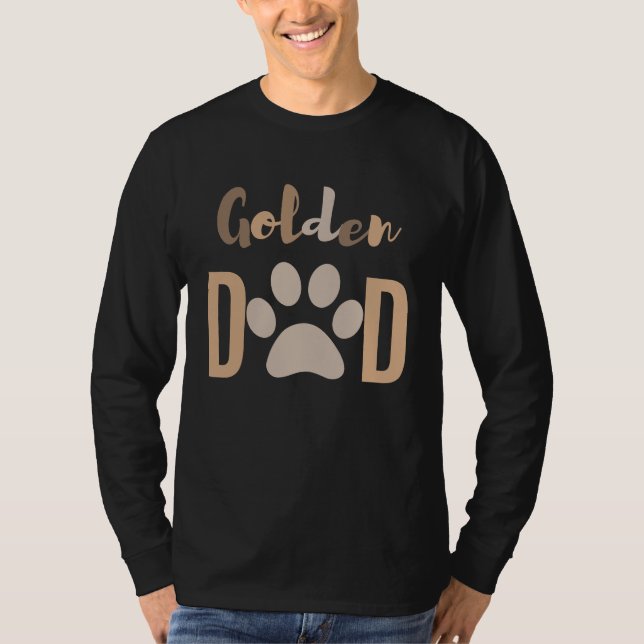 Camiseta Pai de varejo de Ouro Mínimo Cachorro Bonito (Frente)