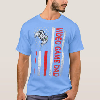 Camiseta Pai de Vídeo de Sinalizador Retroamericano Clássic