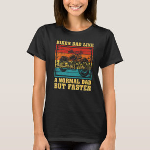 Camiseta Pai De Vintage De Motocicleta Mens Como Um Da Norm