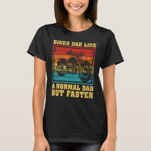 Camiseta Pai De Vintage De Motocicleta Mens Como Um Da Norm