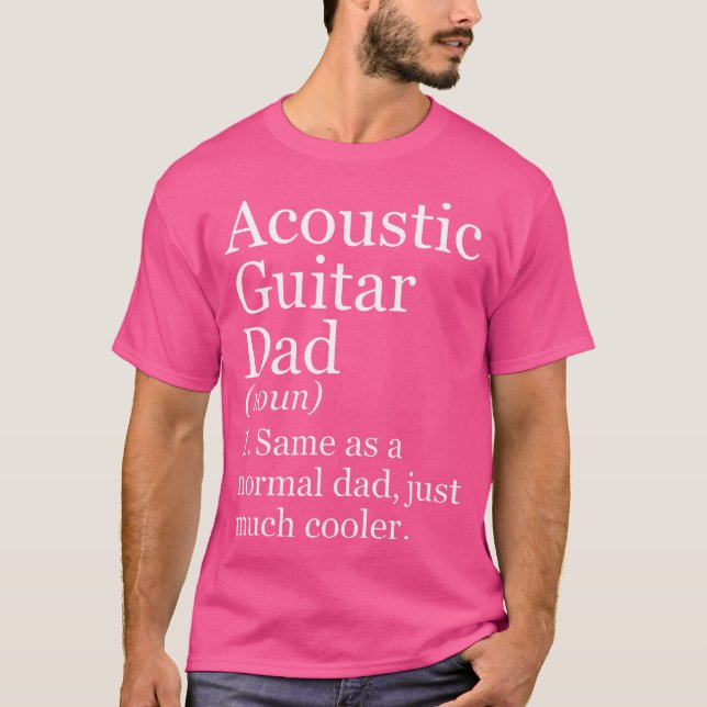 Camiseta Pai de Violão Acústico Definição Engraçado Sarcást (Frente)