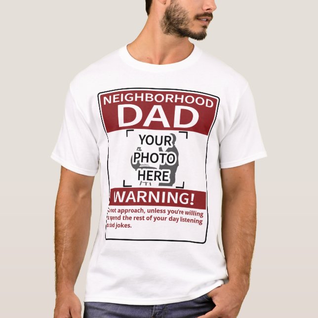 Camiseta Pai de Vizinhança Personalizado Vermelho de Advert (Frente)
